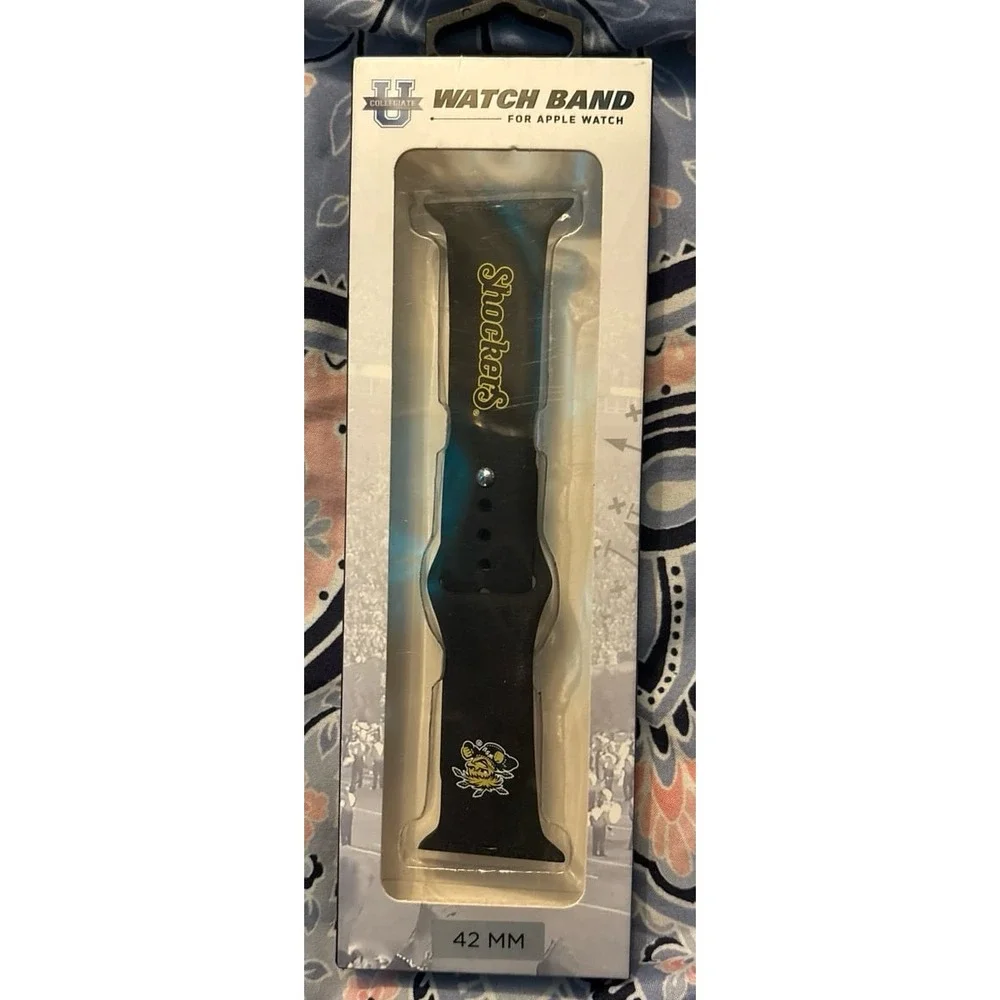 NEW NCAA Silicone Band,‎ Wichita State Shockers for Apple Watch 42mm/44mm/45mm